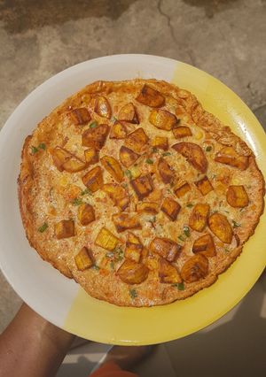 A picture of Plantain fritata.