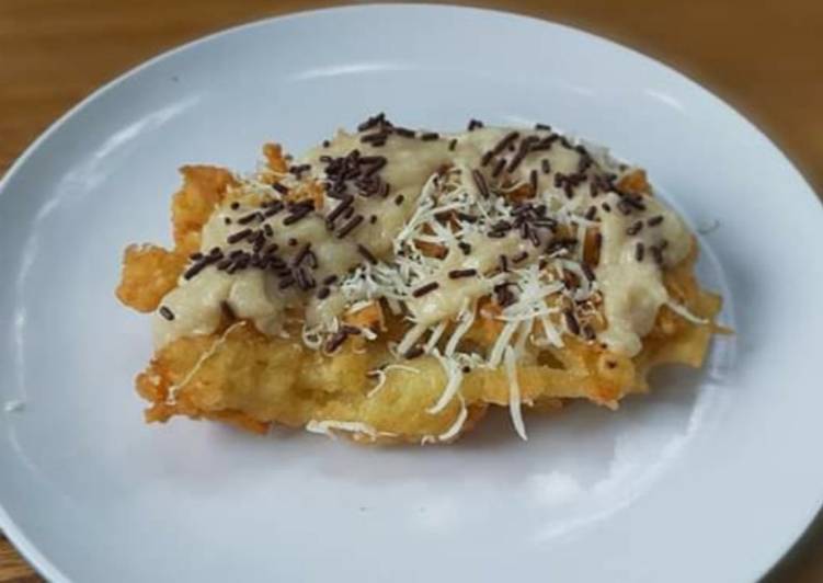 Pisang Geprek Saus Keju