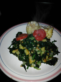 Una foto de Sofrito de espinacas y acelga
