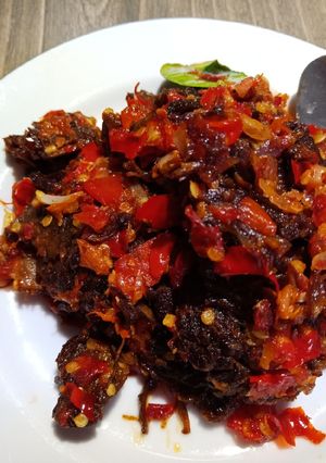 Foto resep Balado daging rendang