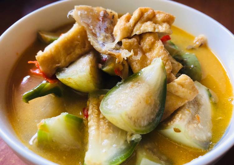 Resep Bumbu Dapur Lodeh Terong Tahu Dan ikan asin😘😍