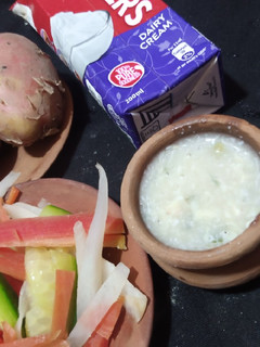 A picture of Potato soup healthy breakfast.
