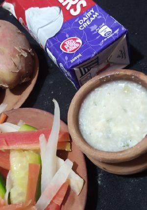 A picture of Potato soup healthy breakfast.