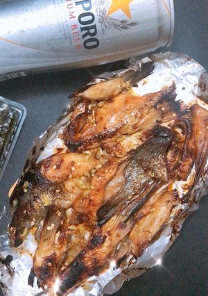Hình của món Cá Hồi nướng giấy bạc.