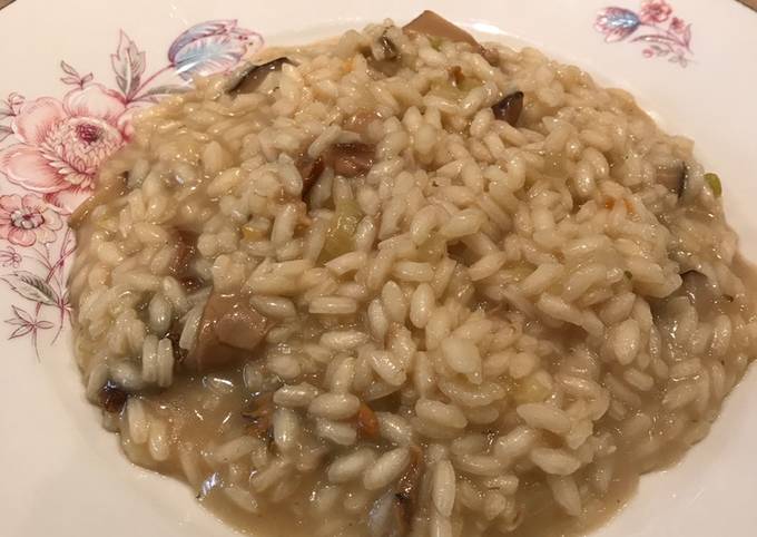 Porcini risotto (with tips to make it Vegan)