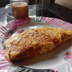 A picture of Cheese omelette 🧀🧀🧀🧀.