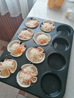 Tojásos sonkás muffin recept fotója