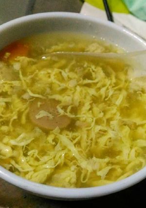 Foto resep Egg Drop Onion Soup (sup telur bawang)