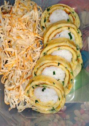 Foto resep Telur gulung nasi dg keju kries😊