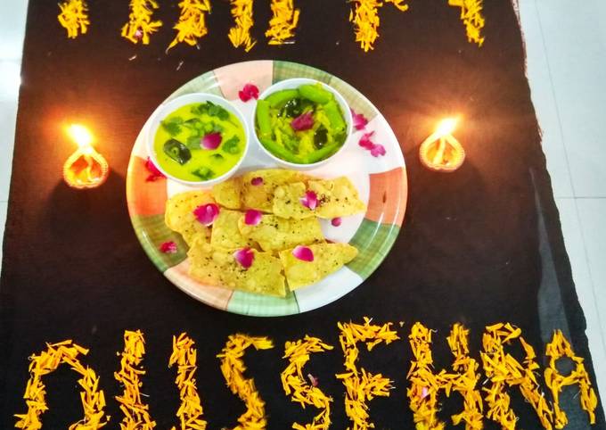 Easiest Way to Prepare Yummy Dussehra Special Fafda & Chutney