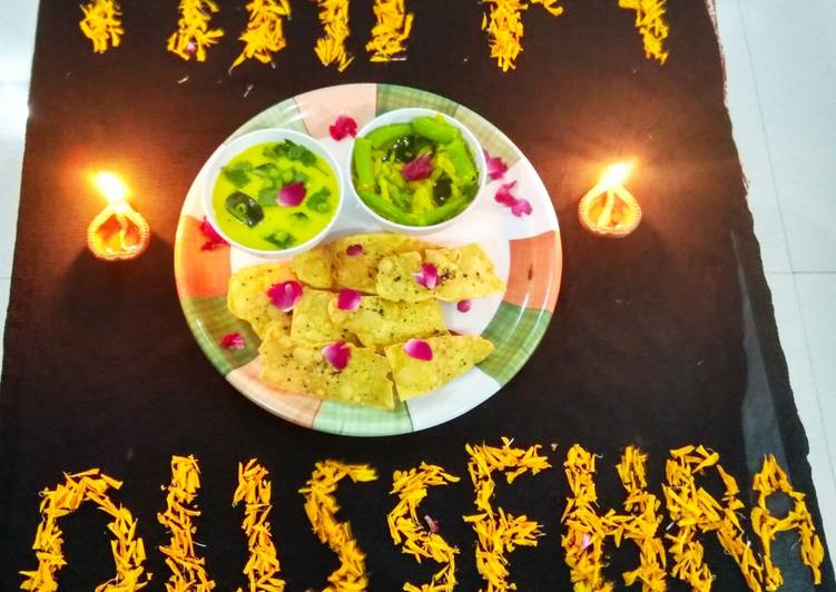 Easiest Way to Tips Tasty Dussehra Special Fafda &amp; Chutney