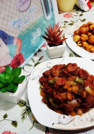 صورة لوصفة سجق شرقي بالخضار