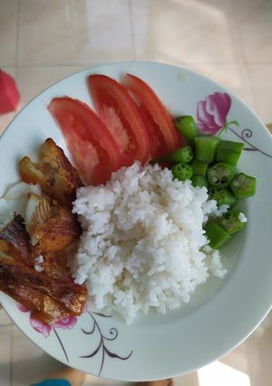 Hình của món Cá diêu hồng chiên sả.