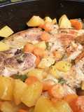 Rouelle de porc et ses légumes frais