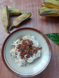 Foto resep Urap urap Pisang Gula Merah MPASI 10 bln+
