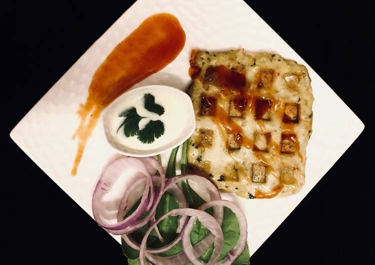 Recipe of Favorite Cheese chicken spinach waffle