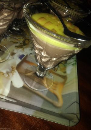 صورة لوصفة تحلية الشوكولاطة بكريمة الموز 🍌🍌