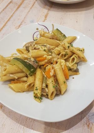 O poză a rețetei Paste cu legume.