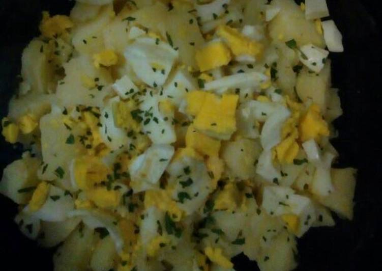 Potatoes and eggs salad
