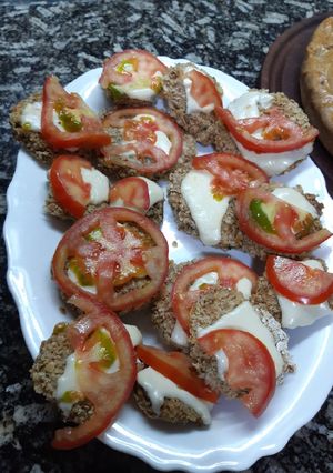 Una foto de Milanesas de 🍆 berenjenas rebozada con avena