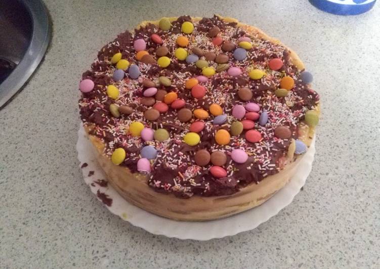 Tarta de flan y galletas maría