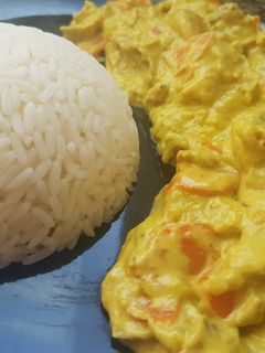 Una foto de Pollo al curry