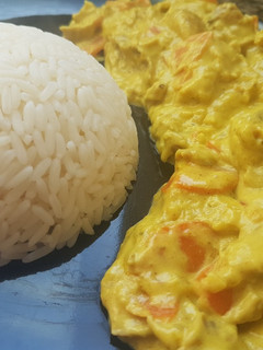 Una foto de Pollo al curry