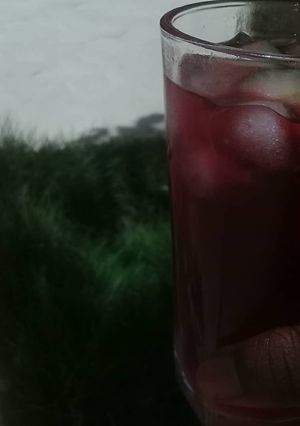 A picture of Homemade Hibiscus drink.
