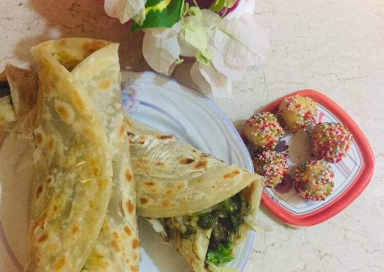 Step-by-Step Guide to Make Homemade Reshmi kaba roll paratha,with barfi laddo(laddo)