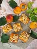 Crumble bars cu caise