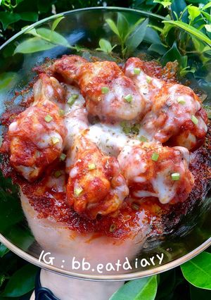รูปของ ไก่ทอดซอสเกาหลีชีส คีโต (สูตรไมโครเวฟ)