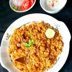 A picture of Hydrabadi Mutton Biryani.