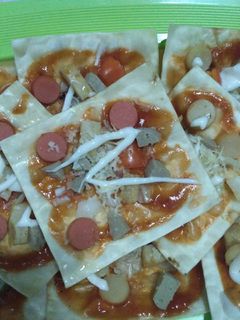 Foto resep Pizza Kulit Pangsit (Mudah)