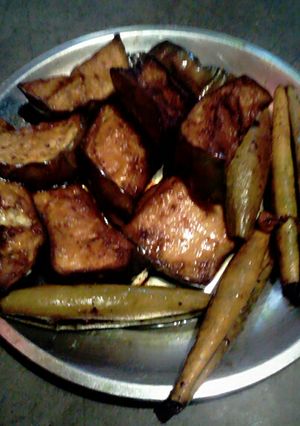 A picture of Fried vegetables.
