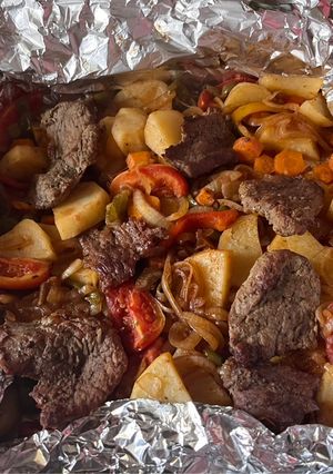 Foto di Fettine di entrecôte con patate