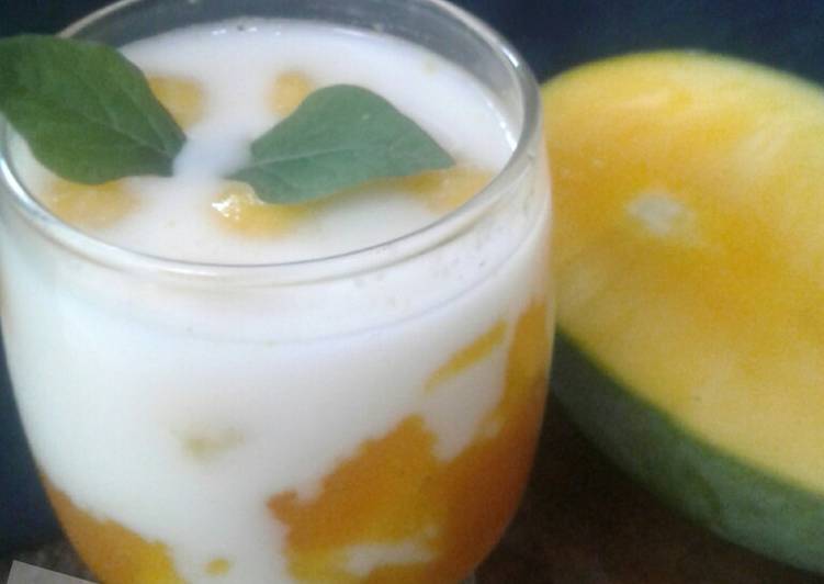 Langkah Mudah untuk Menyiapkan 110. Korean mango fresh milk yang Bikin Ngiler