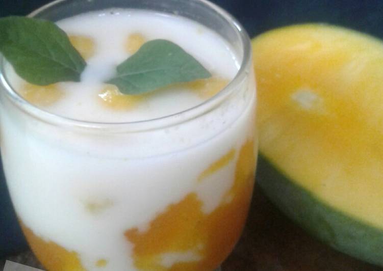 Resep Korean mango fresh milk Anti Gagal