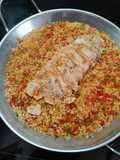 Arroz socarret de pechuga de pollo