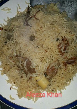 A picture of Mutton Yakhni Polao.