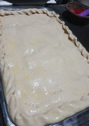 Una foto de Tarta de choclo y pollo a la crema🤩