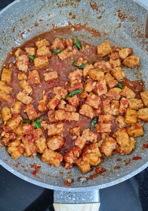 Foto resep Orek tempe basah bumbu ulek