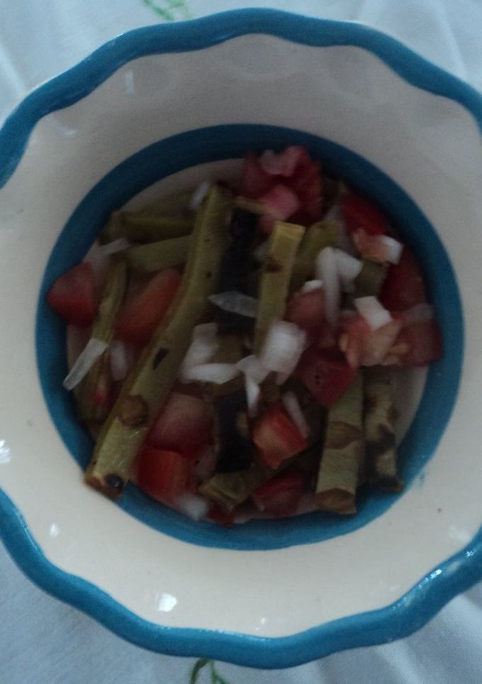 Una foto de Nopales asados enchilados de mi mamá
