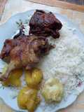 Cuy y chicharrón dorado