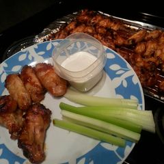 A picture of Crispy Honey Garlic BBQ Wings.