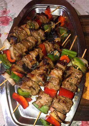 Una foto de Brochette de carne!!