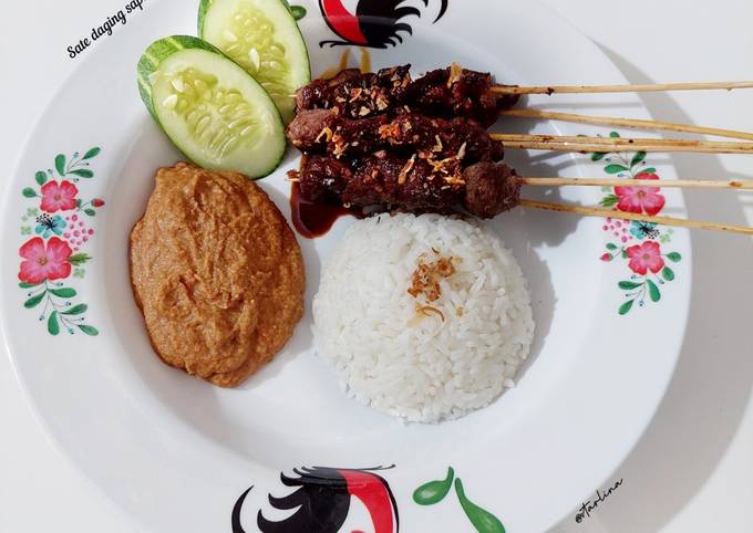 Resep Sate Daging Sapi Bumbu Kacang Oleh Arlina Cookpad