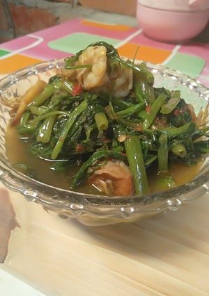 Foto resep Kangkung seafood saos tiram