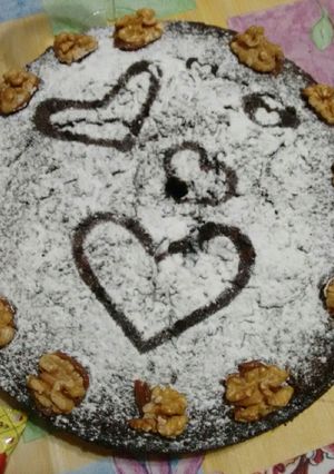 Una foto de Torta de chocolate y nueces