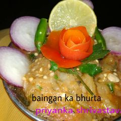 A picture of Baingan ka bhurta.