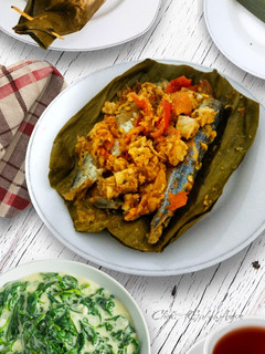 Foto resep Pepes ikan pindang tempe pedas